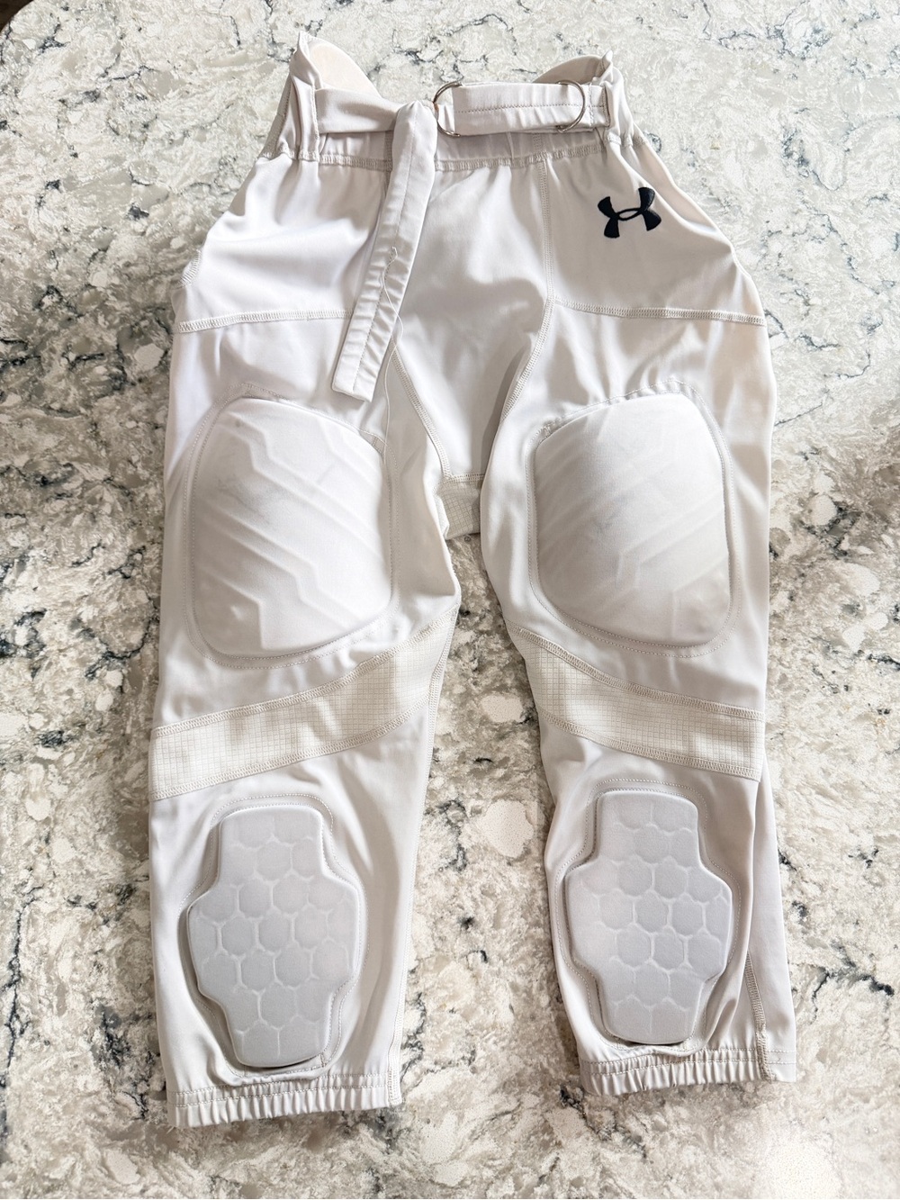 Under Armour White Kids Padded Joggers with Belt